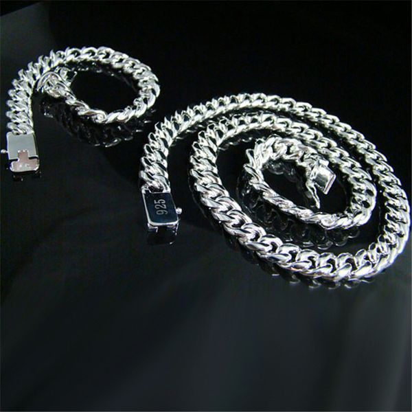 wedding jewelry sets 925 sterling silver 10mm solid heavy chain bracelet necklace jewelry set for men 20/22/24 inch fashion wedding holiday, Slivery;golden
wedding jewelry sets 925 sterling silver 10mm solid heavy chain bracelet necklace jewelry set for men 20/22/24 inch fashion wedding holiday, Slivery;golden