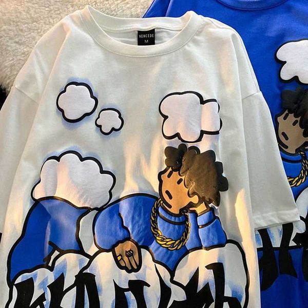 women's t-shirt summer cotton cartoon print tshirt for women japanese harajuku clothes anime tshirt loose couple short sleeved female, White
women's t-shirt summer cotton cartoon print tshirt for women japanese harajuku clothes anime tshirt loose couple short sleeved female, White