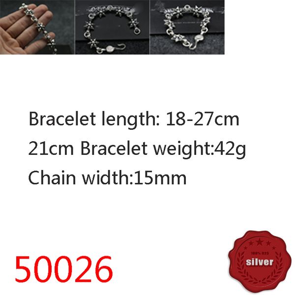 50026 hip hop 925 sterling silver bracelet punk style personalized hexagram letter fashion jewelry couple fashion accessories, Golden;silver
50026 hip hop 925 sterling silver bracelet punk style personalized hexagram letter fashion jewelry couple fashion accessories, Golden;silver