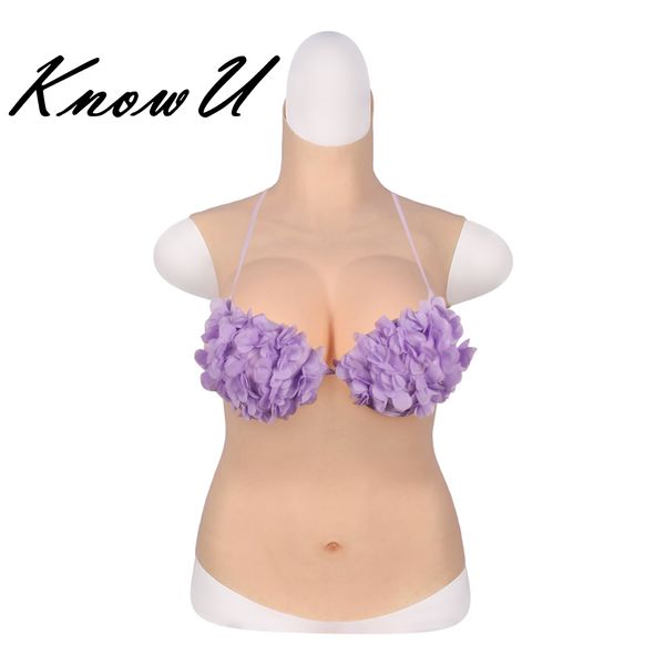 costume accessories shemale fake breast c/d/e/g cup half body suit breast forms crossdresser transgender cosplay dragqueen tra, Silver