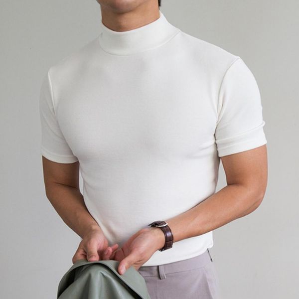 men's t-shirts men t-shirts summer fitness short sleeve tees high collar basic t-shirt base t shirt for men's camisa 230504, White;black
men's t-shirts men t-shirts summer fitness short sleeve tees high collar basic t-shirt base t shirt for men's camisa 230504, White;black