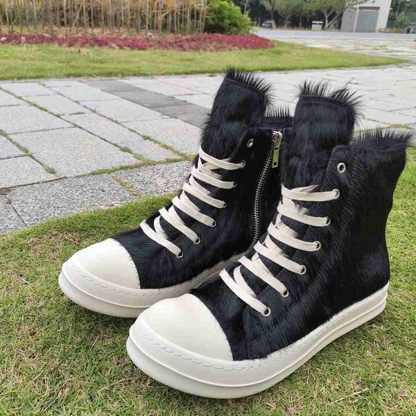 rick european and american new ro horse hair black high shoes men's shoes genuine leather lacing thick sole shoes zipper fashion women&
rick european and american new ro horse hair black high shoes men's shoes genuine leather lacing thick sole shoes zipper fashion women&