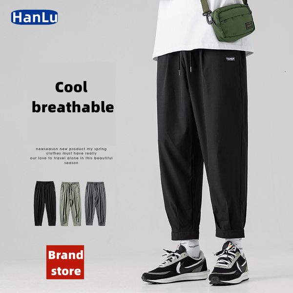 mens pants brand clothing summer solid color simple cropped cool breathable light casual fashion man pants 230504, Black
mens pants brand clothing summer solid color simple cropped cool breathable light casual fashion man pants 230504, Black