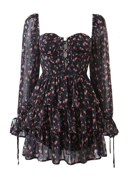 casual dresses yenkye fashion women vintage floral print chiffon dress semisheer long sleeve layered ruffle ladies short dress 230505, Black;gray
casual dresses yenkye fashion women vintage floral print chiffon dress semisheer long sleeve layered ruffle ladies short dress 230505, Black;gray