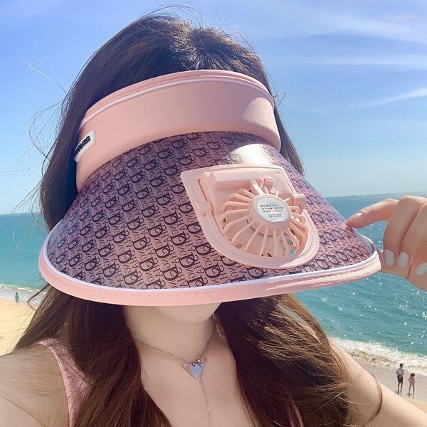 wide brim hats summer uv protection visor women beach hat 3-speed regulation electric fan empty holiday sunshade bicycle sun, Blue;gray
wide brim hats summer uv protection visor women beach hat 3-speed regulation electric fan empty holiday sunshade bicycle sun, Blue;gray