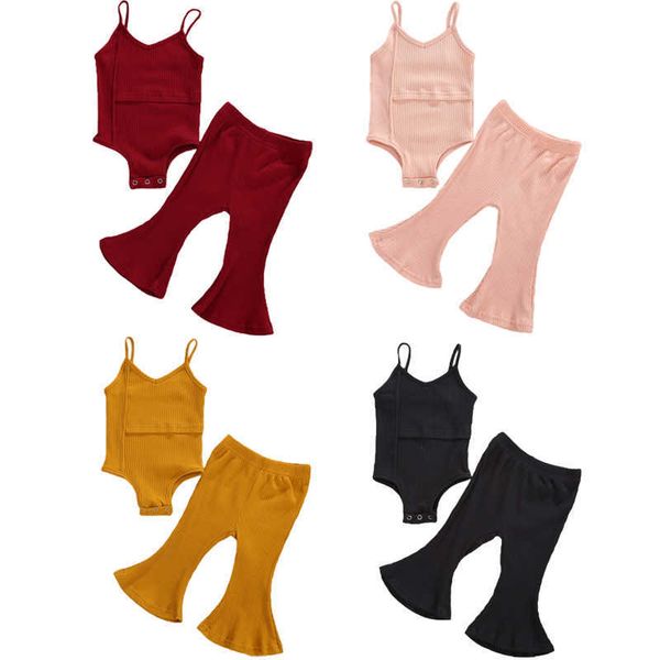 clothing sets 0-3y infant baby girls clothes sets solid sleeveless romper long flare pants 4 colors outfits aa230504, White
clothing sets 0-3y infant baby girls clothes sets solid sleeveless romper long flare pants 4 colors outfits aa230504, White