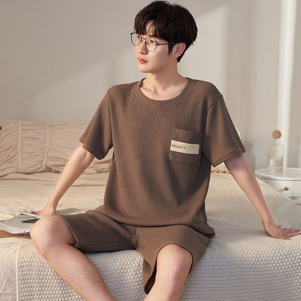 men's sleepwear pajamas set male cotton short-sleeved spiral pattern men's summer leisure loose home clothing soft men sleepwear p, Black;brown
men's sleepwear pajamas set male cotton short-sleeved spiral pattern men's summer leisure loose home clothing soft men sleepwear p, Black;brown
