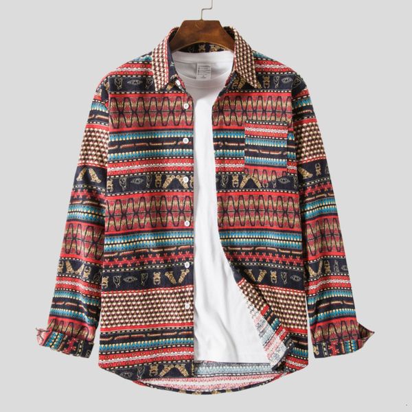 men's casual shirts autumn men's corduroy long sleeve shirts korean woman fashion ethnic pattern printed casual oversize striped s, White;black
men's casual shirts autumn men's corduroy long sleeve shirts korean woman fashion ethnic pattern printed casual oversize striped s, White;black