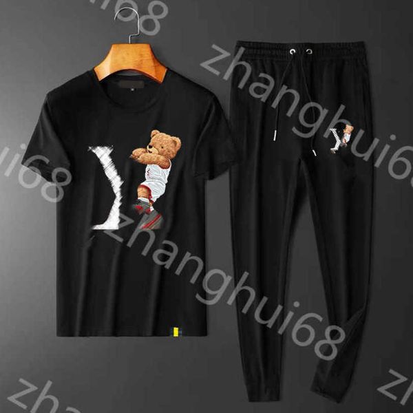 23ss sweatsuit mens designer tracksuit mens tracksuit round neck pure cotton bear letter logo print short sleeve t-shirt elastic waist trous, Gray
23ss sweatsuit mens designer tracksuit mens tracksuit round neck pure cotton bear letter logo print short sleeve t-shirt elastic waist trous, Gray