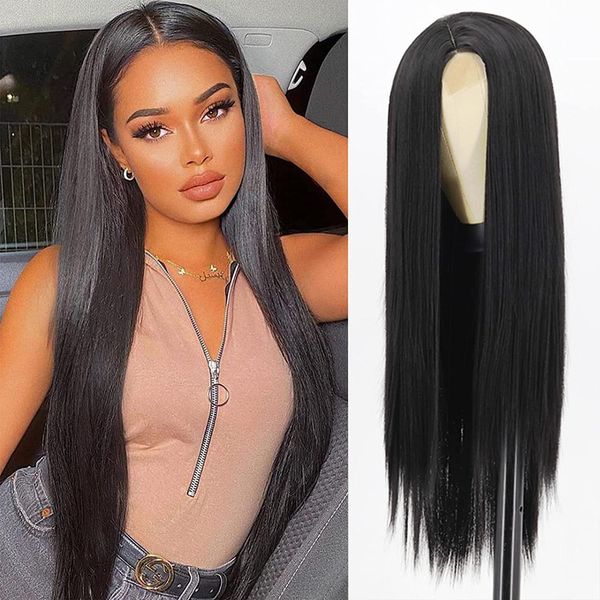 fashion wig long wig lady's long straight hair medium gradient high temperature silk chemical fiber hair cover wigs, Black;brown
fashion wig long wig lady's long straight hair medium gradient high temperature silk chemical fiber hair cover wigs, Black;brown