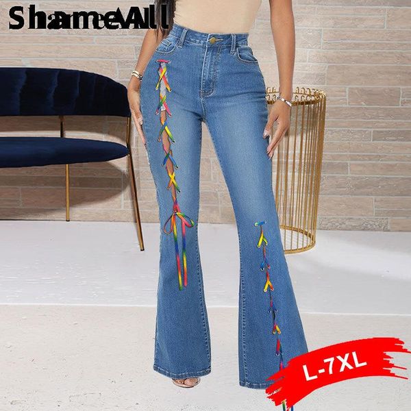 pants plus size asymmetric ribbon lace up flare jeans 4xl club party super stretchy skinny denim pockets trousers bell bottoms, Black
pants plus size asymmetric ribbon lace up flare jeans 4xl club party super stretchy skinny denim pockets trousers bell bottoms, Black