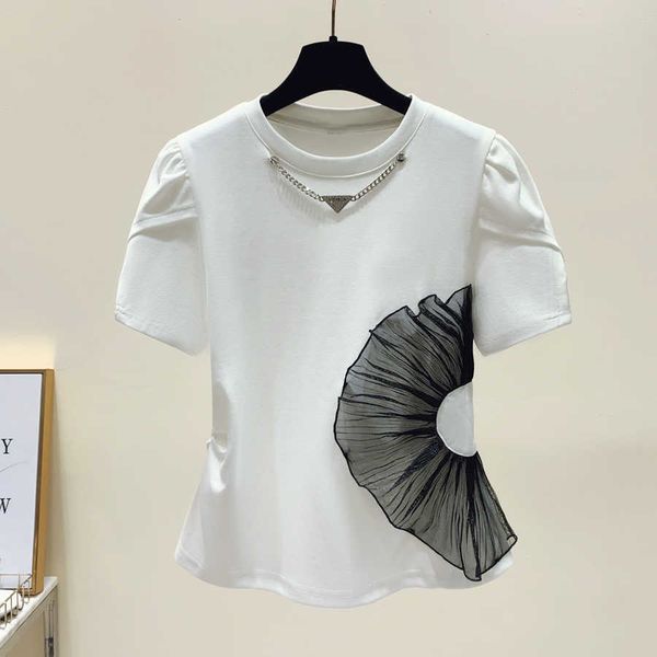 women's t-shirt white summer t shirt women white tshirt women korean clothes short sleeve casual purple sequins ruffle tee shirt femme
women's t-shirt white summer t shirt women white tshirt women korean clothes short sleeve casual purple sequins ruffle tee shirt femme
