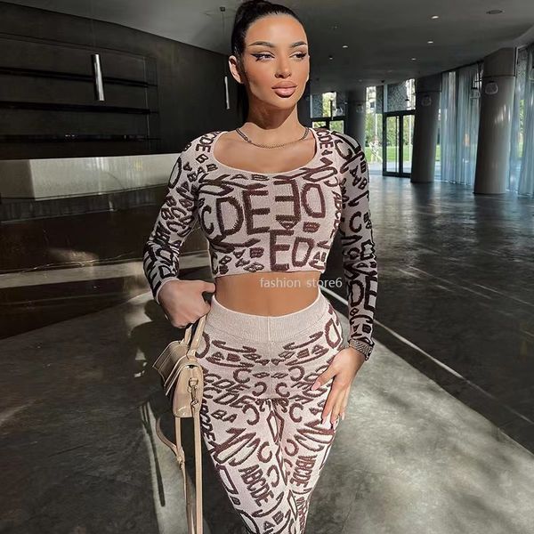 2023 women's fashion letter printed round neck long sleeved with high waist, buttocks and leggings two-piece set, White
2023 women's fashion letter printed round neck long sleeved with high waist, buttocks and leggings two-piece set, White