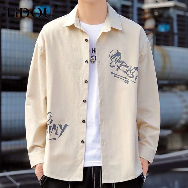 men's casual shirts autumn winter letter print loose casual blouse man long sleeve y2k korean style male shirt vintage gentmen streetwe, White;black
men's casual shirts autumn winter letter print loose casual blouse man long sleeve y2k korean style male shirt vintage gentmen streetwe, White;black