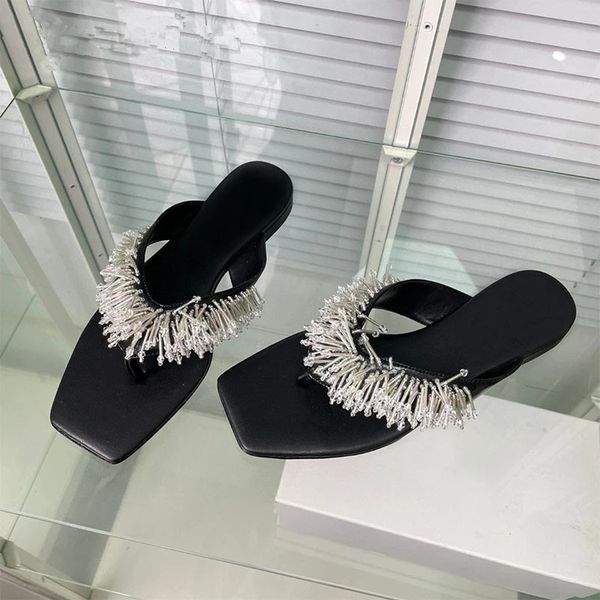 rhinestone flip flops flat slippers women designer split toe casual mules beach shoes summer crystal party dress slides, Black
rhinestone flip flops flat slippers women designer split toe casual mules beach shoes summer crystal party dress slides, Black