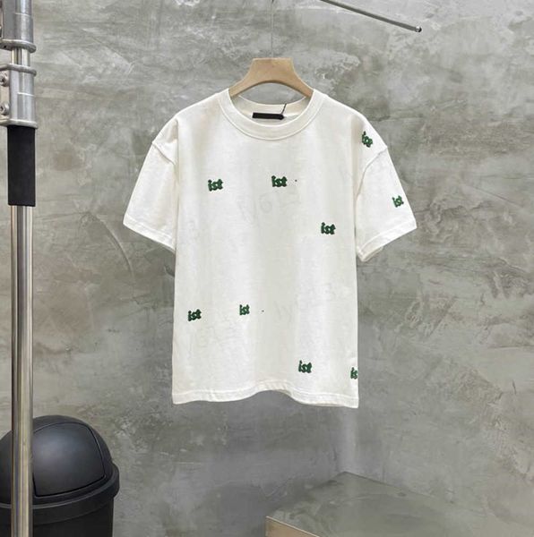 casual mens t-shirts spring summer designer apricot fashion loose luxury flocking green letter brand printed double yarn round neck short sl, White;black
casual mens t-shirts spring summer designer apricot fashion loose luxury flocking green letter brand printed double yarn round neck short sl, White;black