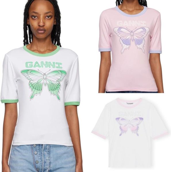 23ss gannis new womens t shirts letter laminated print butterfly short sleeve high street loose oversize casual t-shirt 100% pure cotton fo, White
23ss gannis new womens t shirts letter laminated print butterfly short sleeve high street loose oversize casual t-shirt 100% pure cotton fo, White
