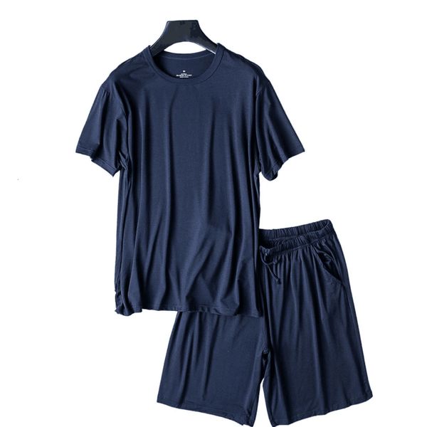 men's sleepwear plus size summer modal home wear set short sleeve o neck men pajamas sets soft casual sleep wear comfortable workout sh, Black;brown 
men's sleepwear plus size summer modal home wear set short sleeve o neck men pajamas sets soft casual sleep wear comfortable workout sh, Black;brown