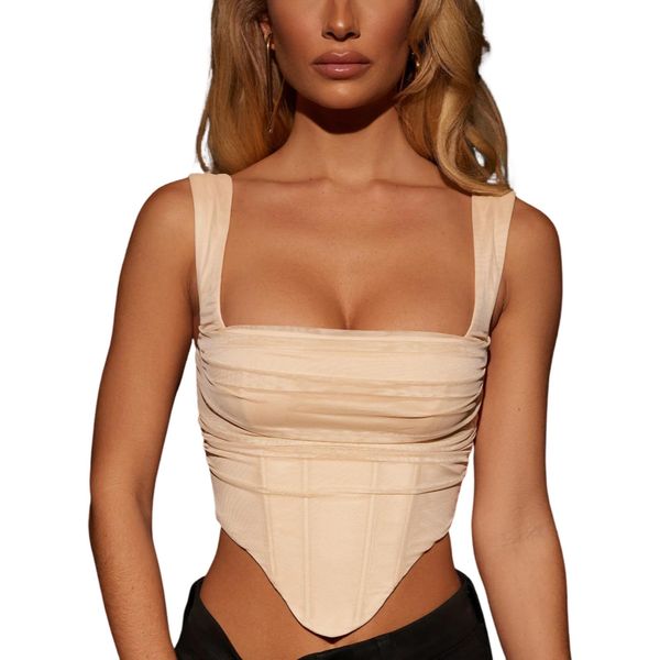 tanks women y2k corset crop solid color sleeveless push up bustiers summer bodycon tank vest egirl vintage streetwear, Black;white
tanks women y2k corset crop solid color sleeveless push up bustiers summer bodycon tank vest egirl vintage streetwear, Black;white