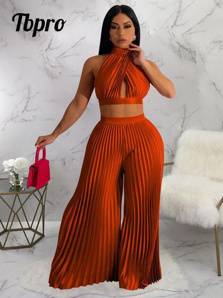 womens two piece pants women hollow out pleated 2 set halter sleeveless with wide leg sets spring lady fashion street suit 230505, White
womens two piece pants women hollow out pleated 2 set halter sleeveless with wide leg sets spring lady fashion street suit 230505, White