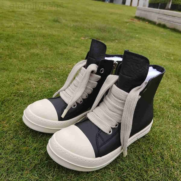 2023 thick sole ro high shoes men rick thick shoelaces genuine leather casual lace up female couple short boots owen, Black
2023 thick sole ro high shoes men rick thick shoelaces genuine leather casual lace up female couple short boots owen, Black