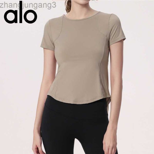 desginer alo yoga t shirt summer new women's sports with split back mesh suit short sleeve running fitness cover, White
desginer alo yoga t shirt summer new women's sports with split back mesh suit short sleeve running fitness cover, White