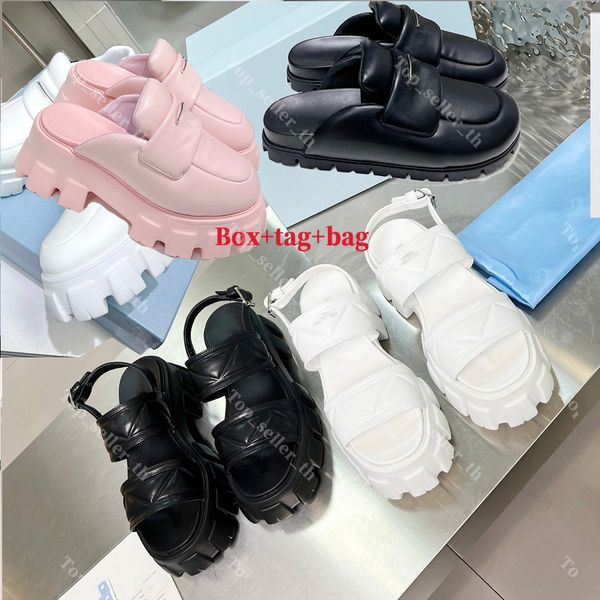 designer slipper soft padded nappa leather sabot sandal monolith leather sandals women platform slides with box, Black
designer slipper soft padded nappa leather sabot sandal monolith leather sandals women platform slides with box, Black