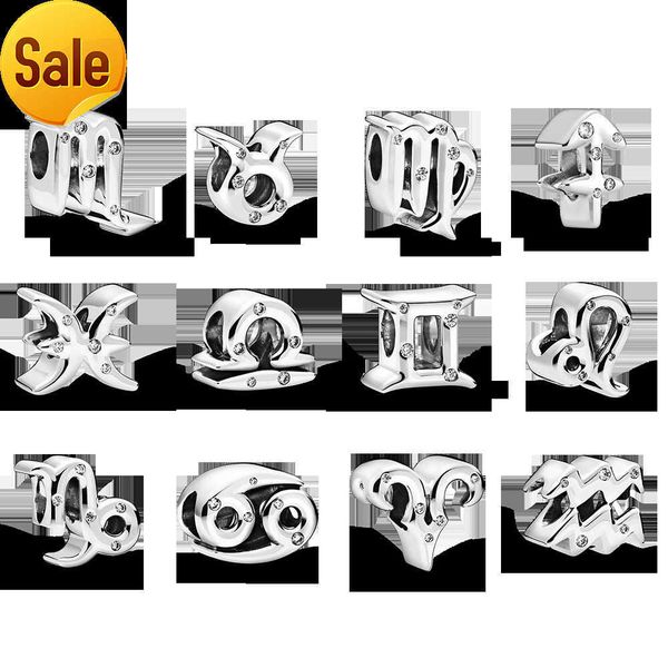 925 sterling silver dangle charm silver plated bead 12 constellations leo capricorn virgo aquarius bead fit pandora charms bracelet diy jewe, Black
925 sterling silver dangle charm silver plated bead 12 constellations leo capricorn virgo aquarius bead fit pandora charms bracelet diy jewe, Black