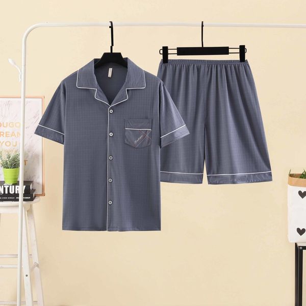 men's sleepwear oversize sleepwear short sleeve summer cotton pajamas sets short pant comfortable male pyjama set loose leisure outwear, Black;brown
men's sleepwear oversize sleepwear short sleeve summer cotton pajamas sets short pant comfortable male pyjama set loose leisure outwear, Black;brown