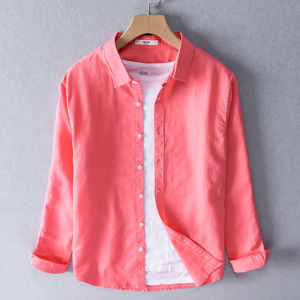 men's casual shirts suehaiwe's brand italy stlye long-sleeved linen shirt men fashion cotton men shirts solid coral red camisa che, White;black
men's casual shirts suehaiwe's brand italy stlye long-sleeved linen shirt men fashion cotton men shirts solid coral red camisa che, White;black
