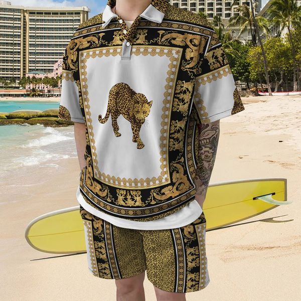 men s tracksuits leopard print summer tracksuit short sleeve polo shirt set luxury fashion clothing 2 pieces casual suit streetwear outfit 2, Gray
men s tracksuits leopard print summer tracksuit short sleeve polo shirt set luxury fashion clothing 2 pieces casual suit streetwear outfit 2, Gray