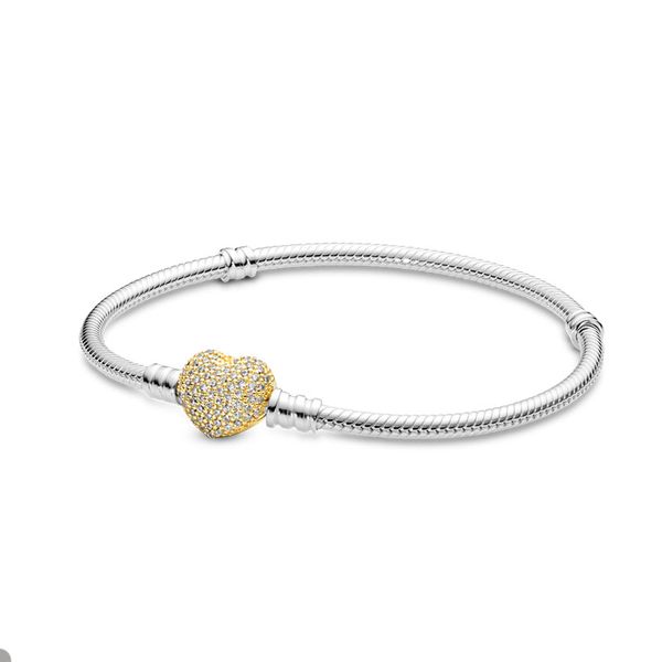 sparkling gold plated heart clasp bracelet for pandora 925 sterling silver wedding charm bracelets for women girlfriend gift luxury bracelet, Golden;silver
sparkling gold plated heart clasp bracelet for pandora 925 sterling silver wedding charm bracelets for women girlfriend gift luxury bracelet, Golden;silver
