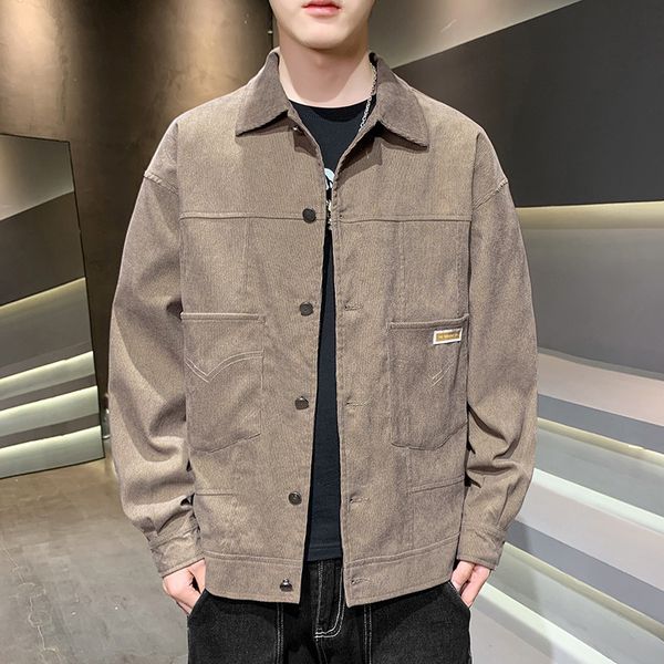 2023 spring new jacket men's corduroy korean version of casual loose lapel men's trend men's coat, Black;brown
2023 spring new jacket men's corduroy korean version of casual loose lapel men's trend men's coat, Black;brown