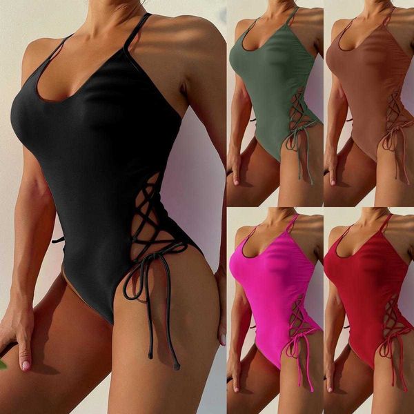 womens one piece solid color swimsuit drawstring backless direct supply, White;black
womens one piece solid color swimsuit drawstring backless direct supply, White;black