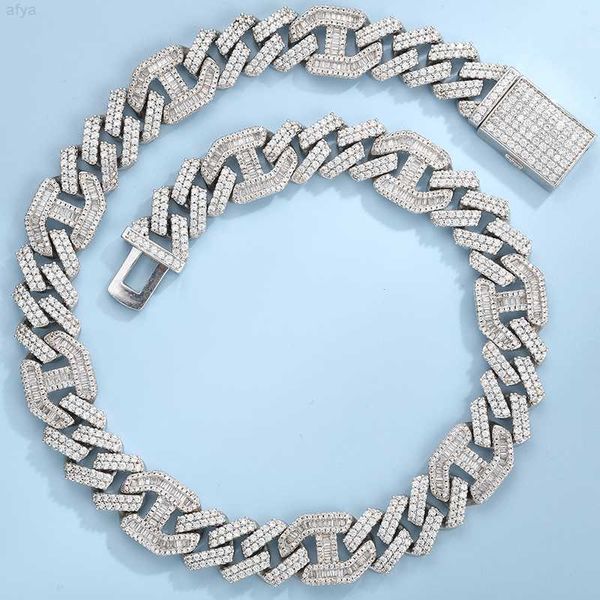 15mm baguette necklace iced out diamond hip hop cuban chain link sterling silver men
15mm baguette necklace iced out diamond hip hop cuban chain link sterling silver men