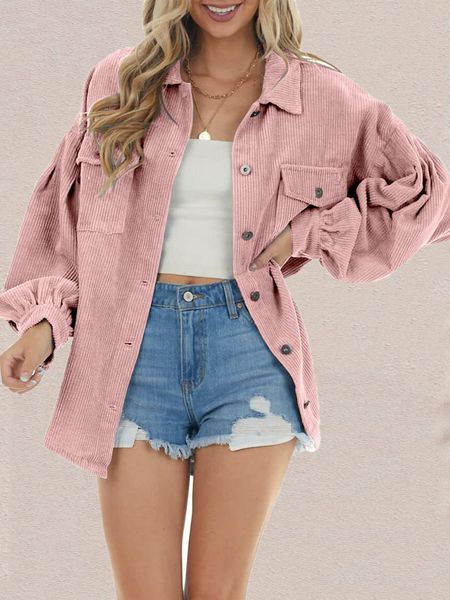 women's jackets winter women corduroy shacket jacket oversized long sleeve button down shirts casual pocket blouses coat 230505, Black;brown
women's jackets winter women corduroy shacket jacket oversized long sleeve button down shirts casual pocket blouses coat 230505, Black;brown
