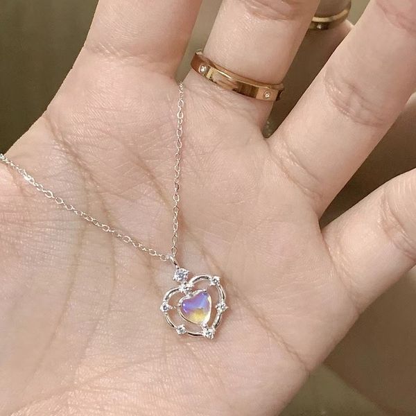 pendant necklaces moonstone neon love women light luxury senior design sense temperament simple necklace party jewelry gift 230504, Silver
pendant necklaces moonstone neon love women light luxury senior design sense temperament simple necklace party jewelry gift 230504, Silver