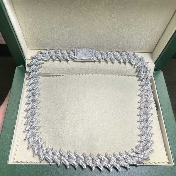 13mm width 7-26inch custom size cuban spiked chain for men's hiphop s925 silver moissanite link necklace
13mm width 7-26inch custom size cuban spiked chain for men's hiphop s925 silver moissanite link necklace