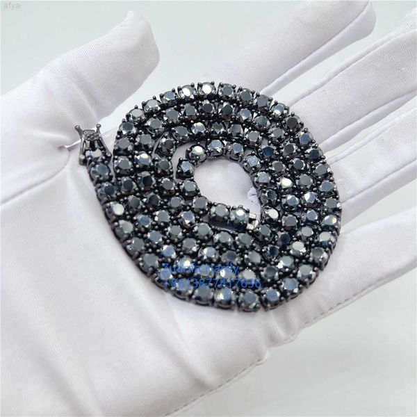 hip hop diamond men iced out s925 sterling sliver necklace 5mm black moissanite tennis chain, Silver
hip hop diamond men iced out s925 sterling sliver necklace 5mm black moissanite tennis chain, Silver