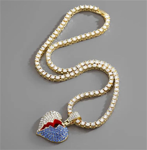 1pc fashion iced out broken heart pendant necklace with 20 inches long tennis chain, Silver 
1pc fashion iced out broken heart pendant necklace with 20 inches long tennis chain, Silver