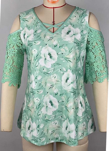 2023 new pullover spring v-neck temperament commuter print spliced embroidery mesh short sleeve loose knit, White
2023 new pullover spring v-neck temperament commuter print spliced embroidery mesh short sleeve loose knit, White