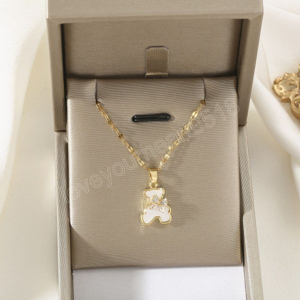bear bowknot necklace without fading for women cute animal party jewelry accessories birthday gift for kid, Silver
bear bowknot necklace without fading for women cute animal party jewelry accessories birthday gift for kid, Silver