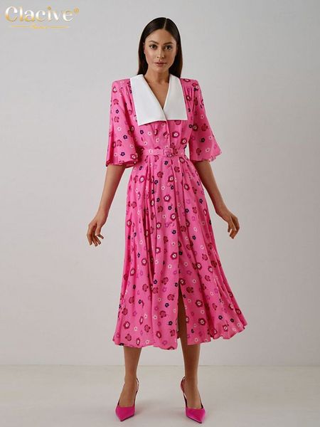 casual dresses clacive summer loose print womens dress fashion lapel half sleeve midi dresses elegant single breasted slit female dress 2305, Black;gray
casual dresses clacive summer loose print womens dress fashion lapel half sleeve midi dresses elegant single breasted slit female dress 2305, Black;gray