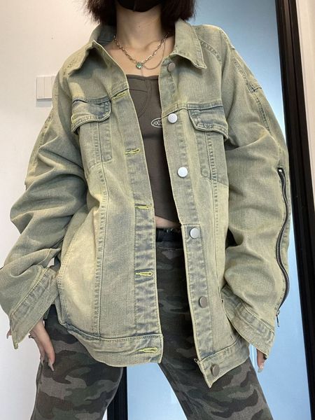 women's jackets deeptown y2k vintage green denim jackets women retro 90s aesthetic streetwear oversize jacket female high street hippie, Black;brown
women's jackets deeptown y2k vintage green denim jackets women retro 90s aesthetic streetwear oversize jacket female high street hippie, Black;brown