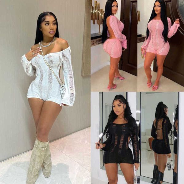 2023 casual women jumpsuits one-shoulder bodysuits hollow hole open back knitted wrapped hip slim rompers, Black;white
2023 casual women jumpsuits one-shoulder bodysuits hollow hole open back knitted wrapped hip slim rompers, Black;white