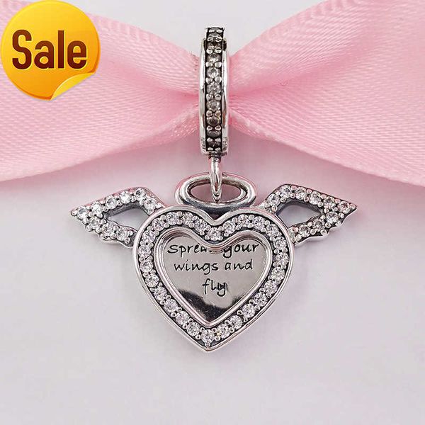 authentic 925 sterling silver beads heart angel wings dangle charm charms fits european pandora style jewelry bracelets necklace 798485c, Black
authentic 925 sterling silver beads heart angel wings dangle charm charms fits european pandora style jewelry bracelets necklace 798485c, Black