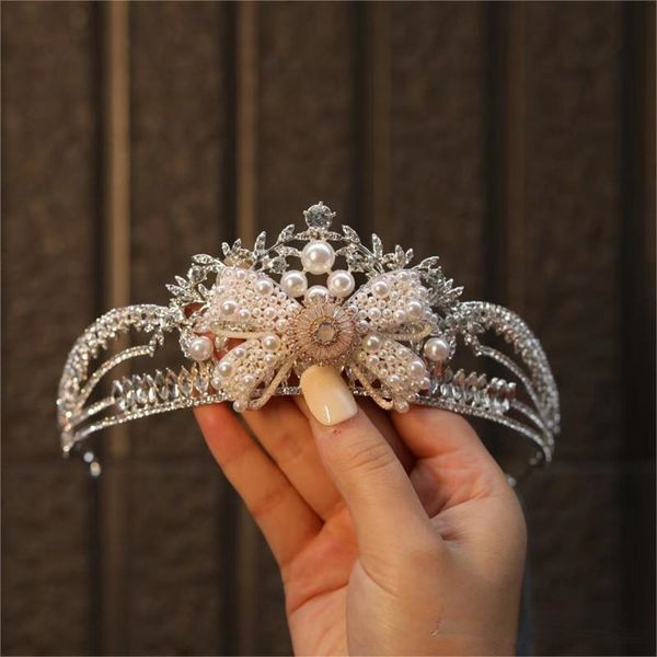 bride pearl rhinestone crown party accessories pearl bow crown rhinestone cute headwear, Silver
bride pearl rhinestone crown party accessories pearl bow crown rhinestone cute headwear, Silver