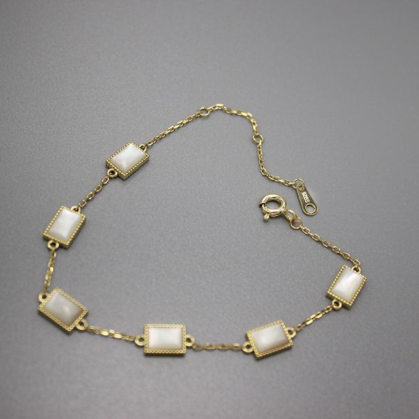 natural white butterfly shell square bracelet sterling silver gilded girl wedding mother's day jewelry lady gift, Black
natural white butterfly shell square bracelet sterling silver gilded girl wedding mother's day jewelry lady gift, Black