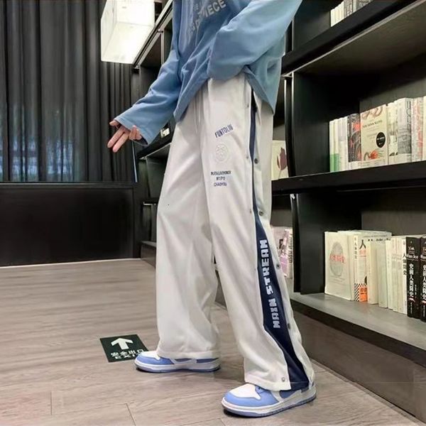 mens pants american streetwear breasted sports patchwork loose casual trousers autumn hip hop fashion sweatpants y2k homme 230504, Black
mens pants american streetwear breasted sports patchwork loose casual trousers autumn hip hop fashion sweatpants y2k homme 230504, Black