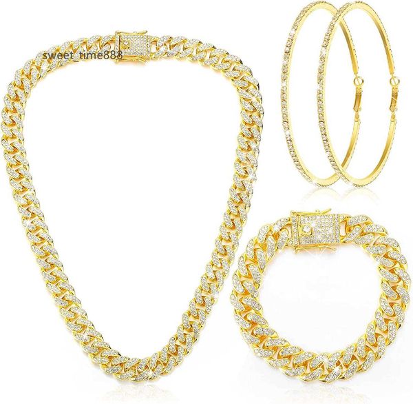 cuban link chain necklace bracelet rhinestone hoop earrings set bling necklace bracelet crystal big circle earrings for girls (rose gold 18, Silver
cuban link chain necklace bracelet rhinestone hoop earrings set bling necklace bracelet crystal big circle earrings for girls (rose gold 18, Silver